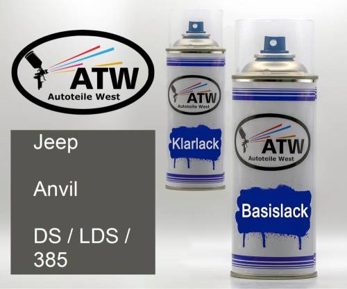 Jeep, Anvil, DS / LDS / 385: 400ml Sprühdose + 400ml Klarlack - Set, von ATW Autoteile West.